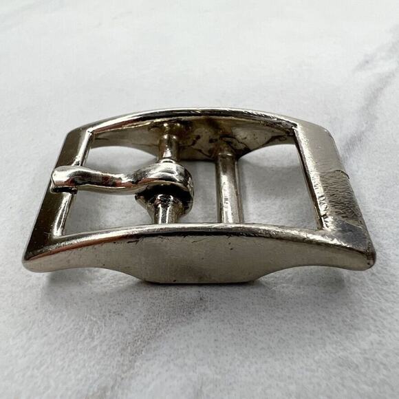 Small Silver Tone Simple Basic Belt Buckle - Picture 5 of 7